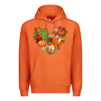 Carrot pumpkin and latte with fall Premium Hoodie - AdoDesignShop