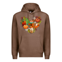 Chestnut pumpkin and latte with fall Premium Hoodie - AdoDesignShop