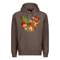 Coffee pumpkin and latte with fall Premium Hoodie - AdoDesignShop