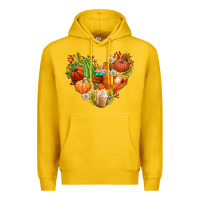 Lemon pumpkin and latte with fall Premium Hoodie - AdoDesignShop
