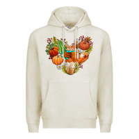 Oatmeal Heather pumpkin and latte with fall Premium Hoodie - AdoDesignShop