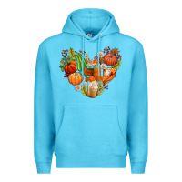 Ocean Blue pumpkin and latte with fall Premium Hoodie - AdoDesignShop