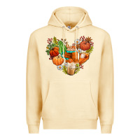 Pina Colada pumpkin and latte with fall Premium Hoodie - AdoDesignShop