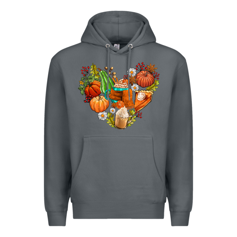 Pumpkin And Latte With Fall Premium Hoodie by AdoDesignShop | Teevron
