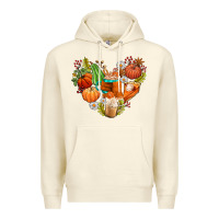 Sandshell pumpkin and latte with fall Premium Hoodie - AdoDesignShop