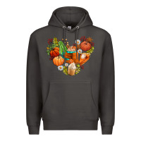 Smoke pumpkin and latte with fall Premium Hoodie - AdoDesignShop