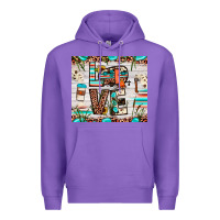 Purple love camp Premium Hoodie - JahusDesignShop