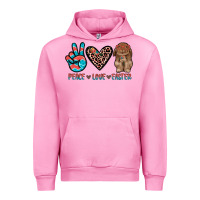 Fuchsia Pink peace love easter Urban Hoodie - JahusDesignShop