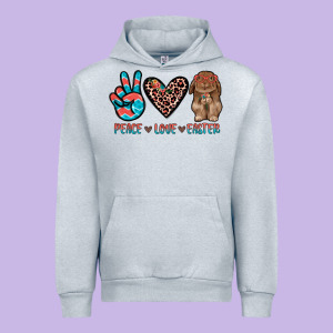 Peace Love Easter Urban Hoodie Designed By Jahusdesignshop