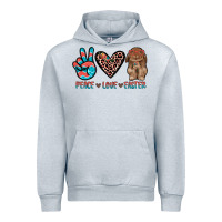 Heather Grey peace love easter Urban Hoodie - JahusDesignShop