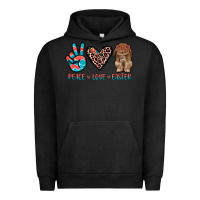 Pigment Black peace love easter Urban Hoodie - JahusDesignShop