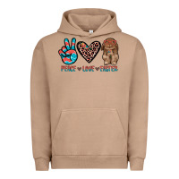 Pigment Burro peace love easter Urban Hoodie - JahusDesignShop