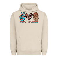 Pigment French Oak peace love easter Urban Hoodie - JahusDesignShop