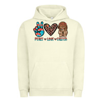 Pigment Pistachio peace love easter Urban Hoodie - JahusDesignShop
