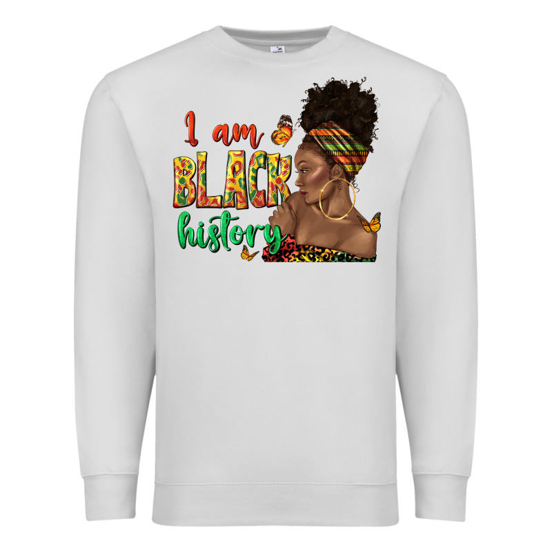 I Am Black History Afro Black Woman Juneteenth Premium Sweatshirt by texasbilliewilder | Teevron