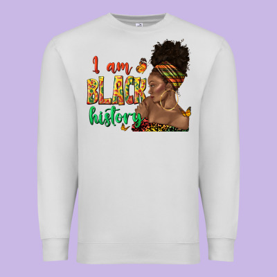 Premium Sweatshirt i am black history afro black woman juneteenth