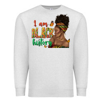 Oatmeal Heather i am black history afro black woman juneteenth Premium Sweatshirt - texasbilliewilder