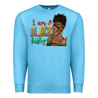Ocean Blue i am black history afro black woman juneteenth Premium Sweatshirt - texasbilliewilder