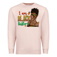 Pale Pink i am black history afro black woman juneteenth Premium Sweatshirt - texasbilliewilder