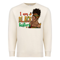Sandshell i am black history afro black woman juneteenth Premium Sweatshirt - texasbilliewilder