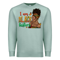 Seafoam i am black history afro black woman juneteenth Premium Sweatshirt - texasbilliewilder