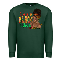 Sports Green i am black history afro black woman juneteenth Premium Sweatshirt - texasbilliewilder