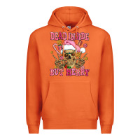 Carrot dead inside but merry  pink christmas skeleton Premium Hoodie - AdoDesignShop