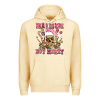 Pina Colada dead inside but merry  pink christmas skeleton Premium Hoodie - AdoDesignShop