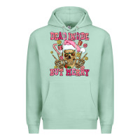 Seafoam dead inside but merry  pink christmas skeleton Premium Hoodie - AdoDesignShop