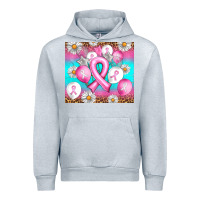 Heather Grey Breast cancer balloon Urban Hoodie - Artiststas