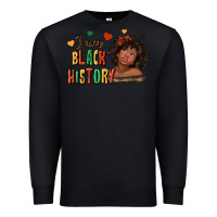 Black i am black history afro girl Premium Sweatshirt - texasbilliewilder