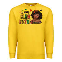 Lemon i am black history afro girl Premium Sweatshirt - texasbilliewilder