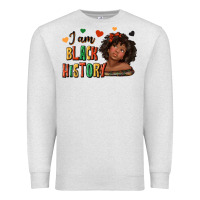 Oatmeal Heather i am black history afro girl Premium Sweatshirt - texasbilliewilder