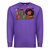 Purple i am black history afro girl Premium Sweatshirt - texasbilliewilder