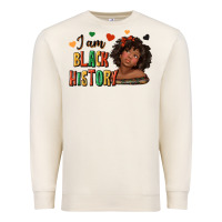 Sandshell i am black history afro girl Premium Sweatshirt - texasbilliewilder