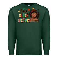 Sports Green i am black history afro girl Premium Sweatshirt - texasbilliewilder