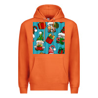 Carrot christmas gnomes and gift box seamless pattern Premium Hoodie - BundleAndBundleShop