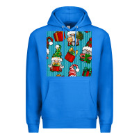 True Royal christmas gnomes and gift box seamless pattern Premium Hoodie - BundleAndBundleShop