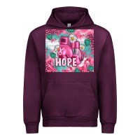 Mauve Wine Breast Cancer Boxing Gloves Urban Hoodie - Artiststas