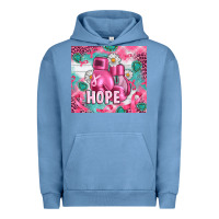 Pigment Pebble Blue Breast Cancer Boxing Gloves Urban Hoodie - Artiststas
