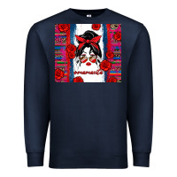 Navy mamacita serape Premium Sweatshirt - Zillion Design Studio