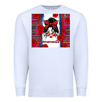 White mamacita serape Premium Sweatshirt - Zillion Design Studio