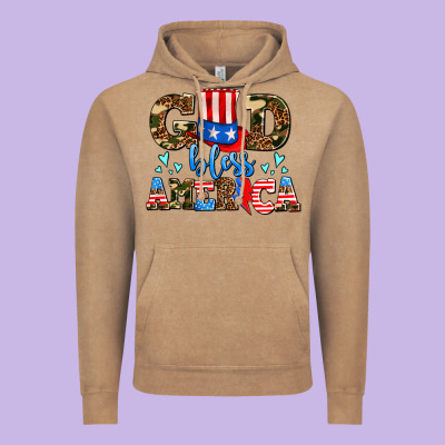 God Bless America Vintage Hoodie Designed By Adodesignshop