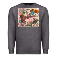 Charcoal Heather yeehaw western Premium Sweatshirt - Zillion Design Studio