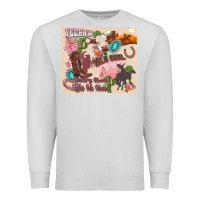 Dove Grey yeehaw western Premium Sweatshirt - Zillion Design Studio