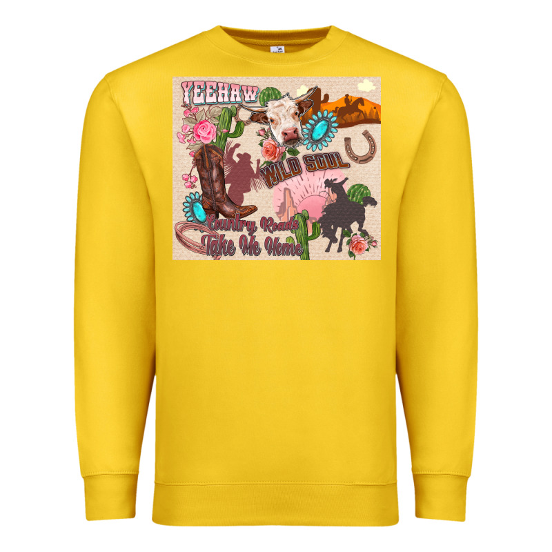 Yeehaw Western Premium Sweatshirt by Zillion Design Studio | Teevron