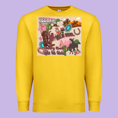 Yeehaw Western Premium Sweatshirt Designed By Zillion Design Studio