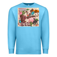Ocean Blue yeehaw western Premium Sweatshirt - Zillion Design Studio