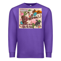Purple yeehaw western Premium Sweatshirt - Zillion Design Studio