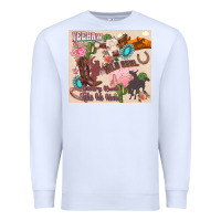 White yeehaw western Premium Sweatshirt - Zillion Design Studio